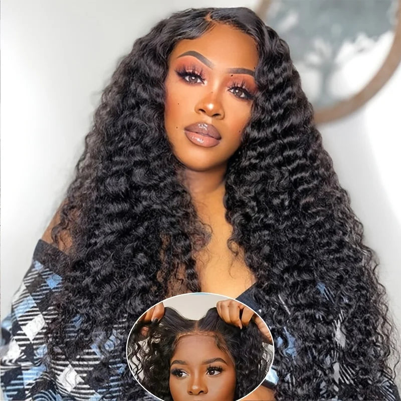 5x5 Curly Glueless Wigs Human Hair 13x6 Deep Wave Hd Lace Front Human Hair Wig Brazilian Ready To Wear Water Wave Lace Wigs