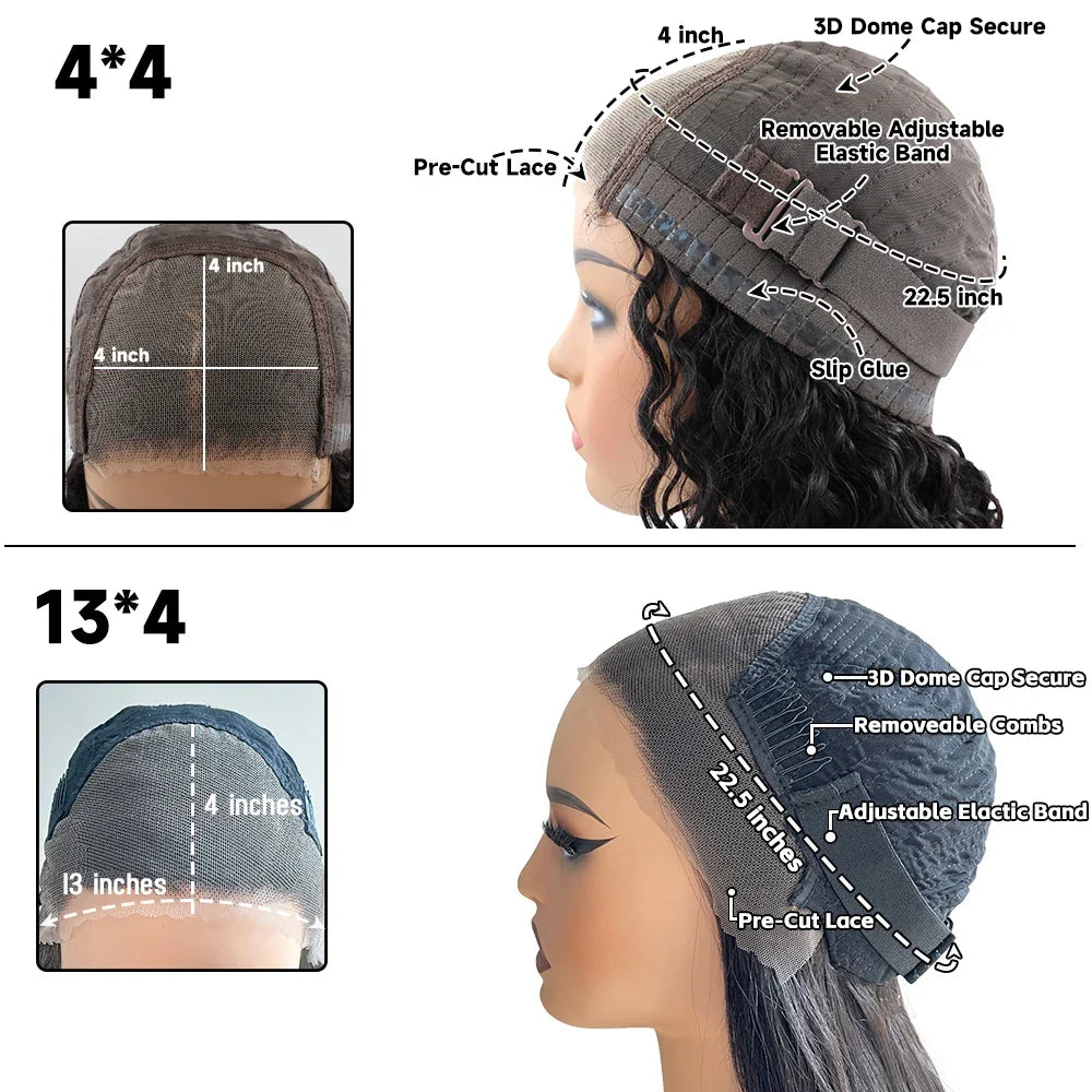 Latina Curly Dark Brown Colored 13X4 Human Hair Wigs For Black Women Glueless Bouncy Curly 4x4 Pre-Cut Lace Wig Human Hair Remy